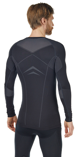 Футболка мужская Odlo Performance Evolution Light LS Черный графит - Фото 6 большая