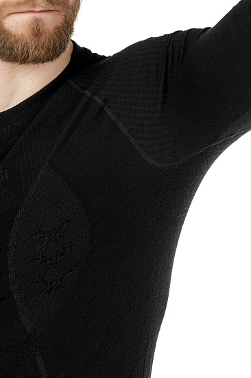 Футболка мужская X-Bionic Apani 4.0 Merino Black/Black - Фото 7 большая