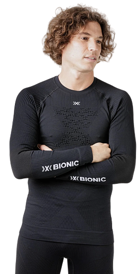 Лонгслив мужской X-Bionic Energy Accumulator 4.0 Opal Black/Arctic White - Фото 3 большая