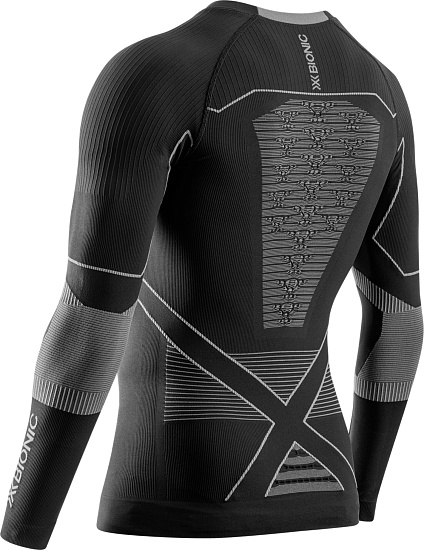 Лонгслив мужской X-Bionic Energy Accumulator X Black/Light Grey - Фото 3 большая