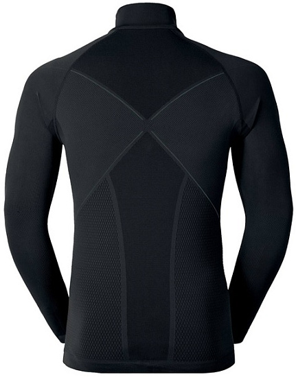 Футболка мужская Odlo Evolution Warm Черный/Графит - Фото 2 большая