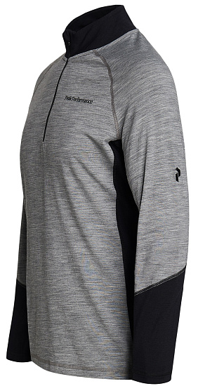 Куртка мужская Peak Performance Magic Half Zip Grey Melange/Black - Фото 5 большая