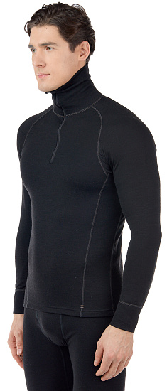 Пулон мужской Devold Duo Active Zip Neck Black - Фото 4 большая