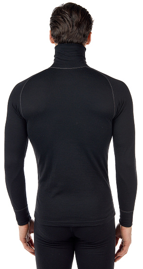 Пулон мужской Devold Duo Active Zip Neck Black - Фото 5 большая