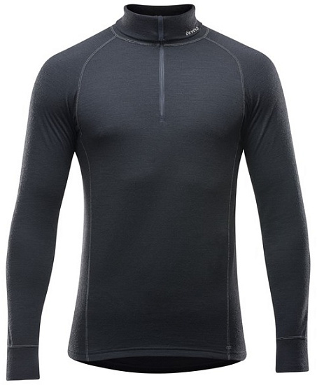 Пулон мужской Devold Duo Active Zip Neck Black - Фото 1 большая