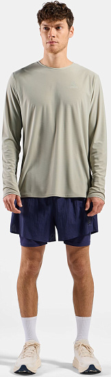 Лонгслив мужской Odlo Zeroweight Chill-Tec Crew Neck LS Agate Gray - Фото 2 большая