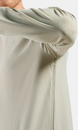 Лонгслив мужской Odlo Zeroweight Chill-Tec Crew Neck LS Agate Gray - Фото 3 большая
