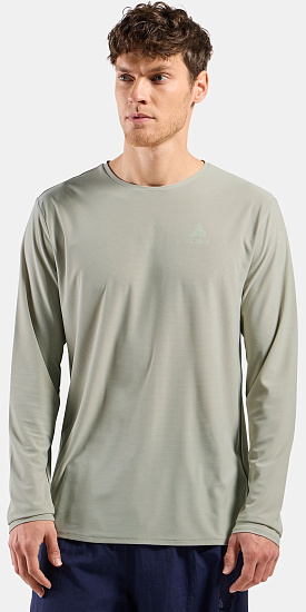 Лонгслив мужской Odlo Zeroweight Chill-Tec Crew Neck LS Agate Gray - Фото 4 большая
