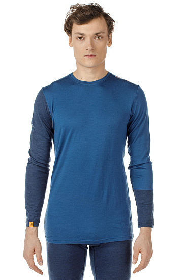 Футболка мужская Ortovox 185 Rock N Wool Ls Night Blue - Фото 3 большая