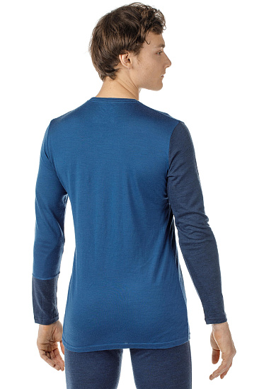 Футболка мужская Ortovox 185 Rock N Wool Ls Night Blue - Фото 5 большая
