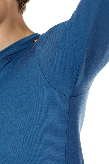 Футболка мужская Ortovox 185 Rock N Wool Ls Night Blue - Фото 6 большая