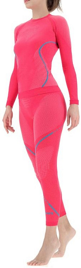 Футболка женская UYN Evolutyon Uw Lg_Sl. Strawberry/Pink/Turquoise - Фото 6 большая