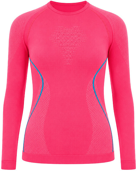 Футболка женская UYN Evolutyon Uw Lg_Sl. Strawberry/Pink/Turquoise - Фото 1 большая