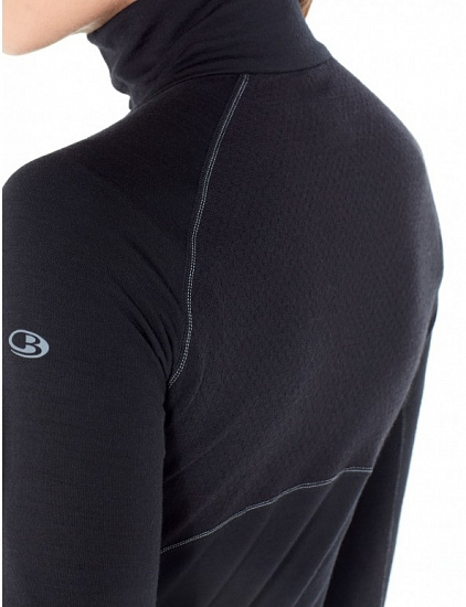 Футболка женская Icebreaker 200 Zone LS Half Zip Black/Mineral - Фото 5 большая