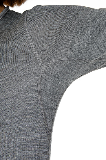 Футболка женская Icebreaker 260 Tech LS Crewe Gritstone Hthr - Фото 2 большая