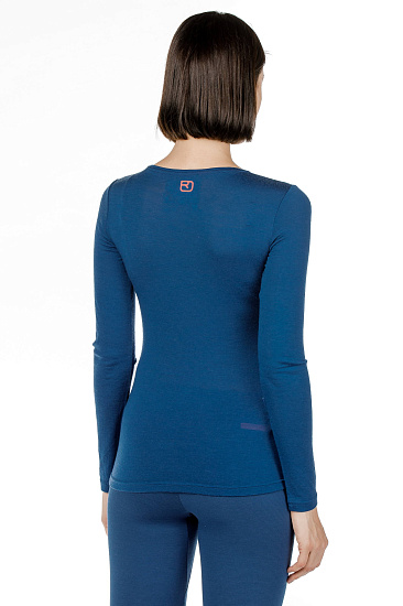 Футболка женская Ortovox 185 Shear Me LS Night Blue - Фото 4 большая