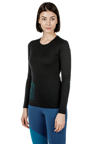 Футболка женская Ortovox 145 Naked Sheep LS Black Raven - Фото 3 большая