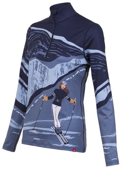 Пулон женский Krimson Klover Elevation 1/4 Zip Indigo - Фото 3 большая