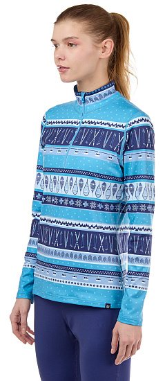 Пулон женский Krimson Klover Midnight Ride 1/4 Zip Adriatic - Фото 4 большая