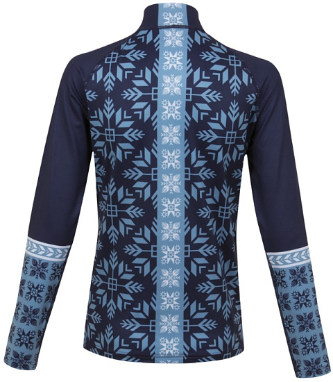 Пулон женская Krimson Klover Nordic Snowflake 1/4 Zip Indigo - Фото 4 большая