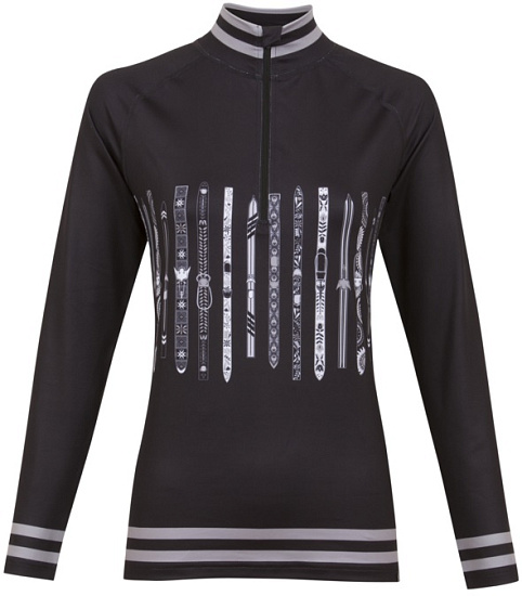 Пулон женский Krimson Klover Upslope 1/4 Zip Black - Фото 1 большая