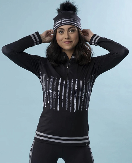 Пулон женский Krimson Klover Upslope 1/4 Zip Black - Фото 2 большая