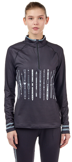 Пулон женский Krimson Klover Upslope 1/4 Zip Black - Фото 4 большая