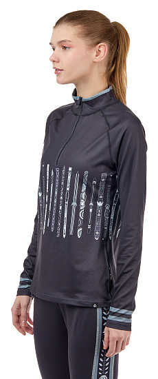 Пулон женский Krimson Klover Upslope 1/4 Zip Black - Фото 5 большая