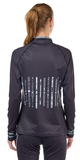 Пулон женский Krimson Klover Upslope 1/4 Zip Black - Фото 6 большая