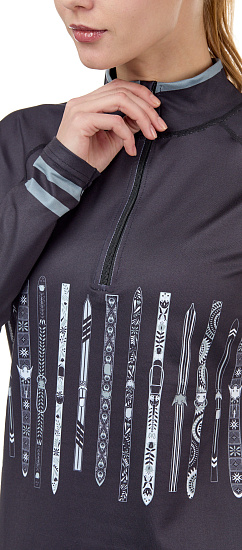 Пулон женский Krimson Klover Upslope 1/4 Zip Black - Фото 7 большая