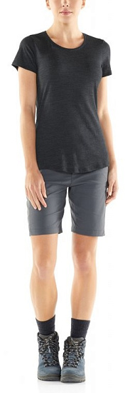 Футболка женская Icebreaker Sphere SS Low Crewe Black Hthr - Фото 4 большая