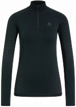 Лонгслив женский Odlo Performance Warm Eco Half Zip Black/Graphite Grey
