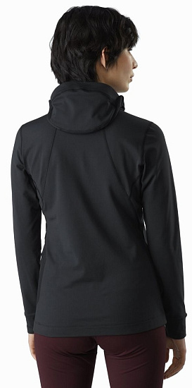 Куртка женская Arcteryx Rho LT Hoody Black - Фото 3 большая