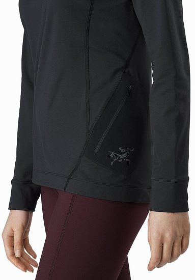 Куртка женская Arcteryx Rho LT Hoody Black - Фото 4 большая