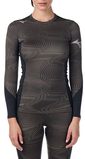 Футболка женская Mizuno Virtual Body G3 Crew Чер - Фото 1 большая