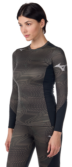 Футболка женская Mizuno Virtual Body G3 Crew Чер - Фото 2 большая