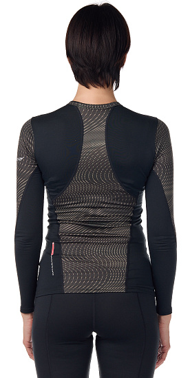 Футболка женская Mizuno Virtual Body G3 Crew Чер - Фото 3 большая