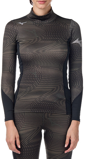Футболка женская Mizuno Virtual Body G3 High Neck Чер - Фото 1 большая