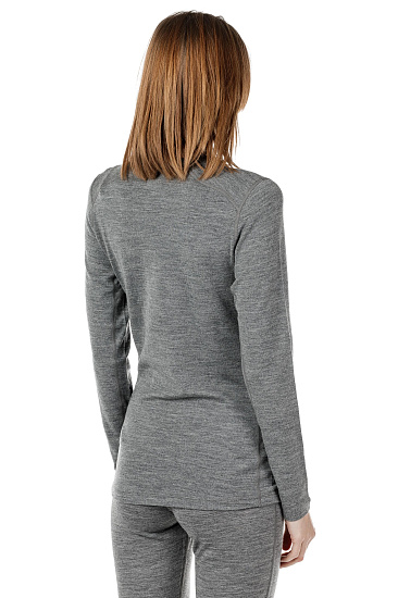 Футболка женская Icebreaker 260 Tech LS Crewe Gritstone Hthr - Фото 5 большая