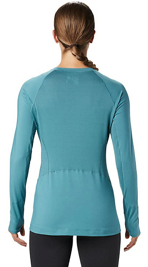 Лонгслив женский Mountain Hardwear Ghee LS Crew Морской - Фото 2 большая