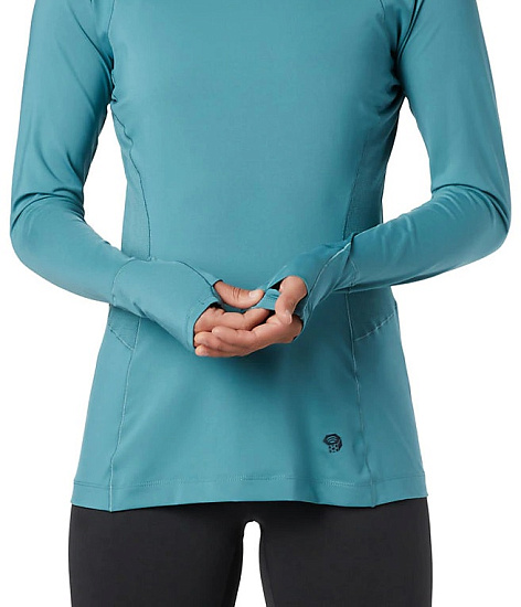 Лонгслив женский Mountain Hardwear Ghee LS Crew Морской - Фото 4 большая