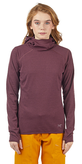 Пулон женский Arcteryx Motus Ar Hoody Rhapsody Heather - Фото 2 большая