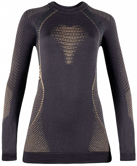 Лонгслив женский UYN Cashmere Shiny 2.0 Uw Sl Round Neck Celebrity Gold - Фото 1 большая