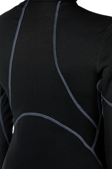 Футболка женская Odlo X-Warm zip Black - Фото 6 большая