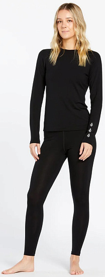 Лонгслив женсий Volcom Merino Blend Black - Фото 4 большая