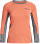 Лонгслив женский Peak Performance Magic Crew Light Orange/Grey Melange - Фото 1 малая