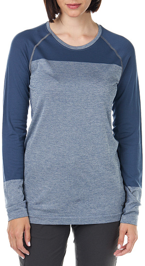 Футболка женская Icebreaker Motion Seamless LS Crewe Serene Blue Hthr - Фото 1 большая