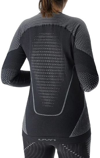 Лонгслив женский UYN Evolutyon Comfort Uw Lg_Sl. Plus size Charcoal/White/Light Grey - Фото 2 большая
