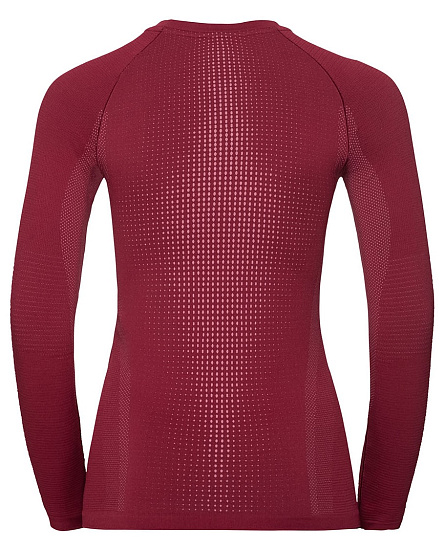 Футболка женская Odlo Top L/S Performance Warm Rumba Red/Mesa Rose - Фото 2 большая