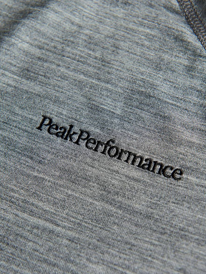 Футболка женская Peak Performance Magic Crew Grey Melange/Black - Фото 3 большая